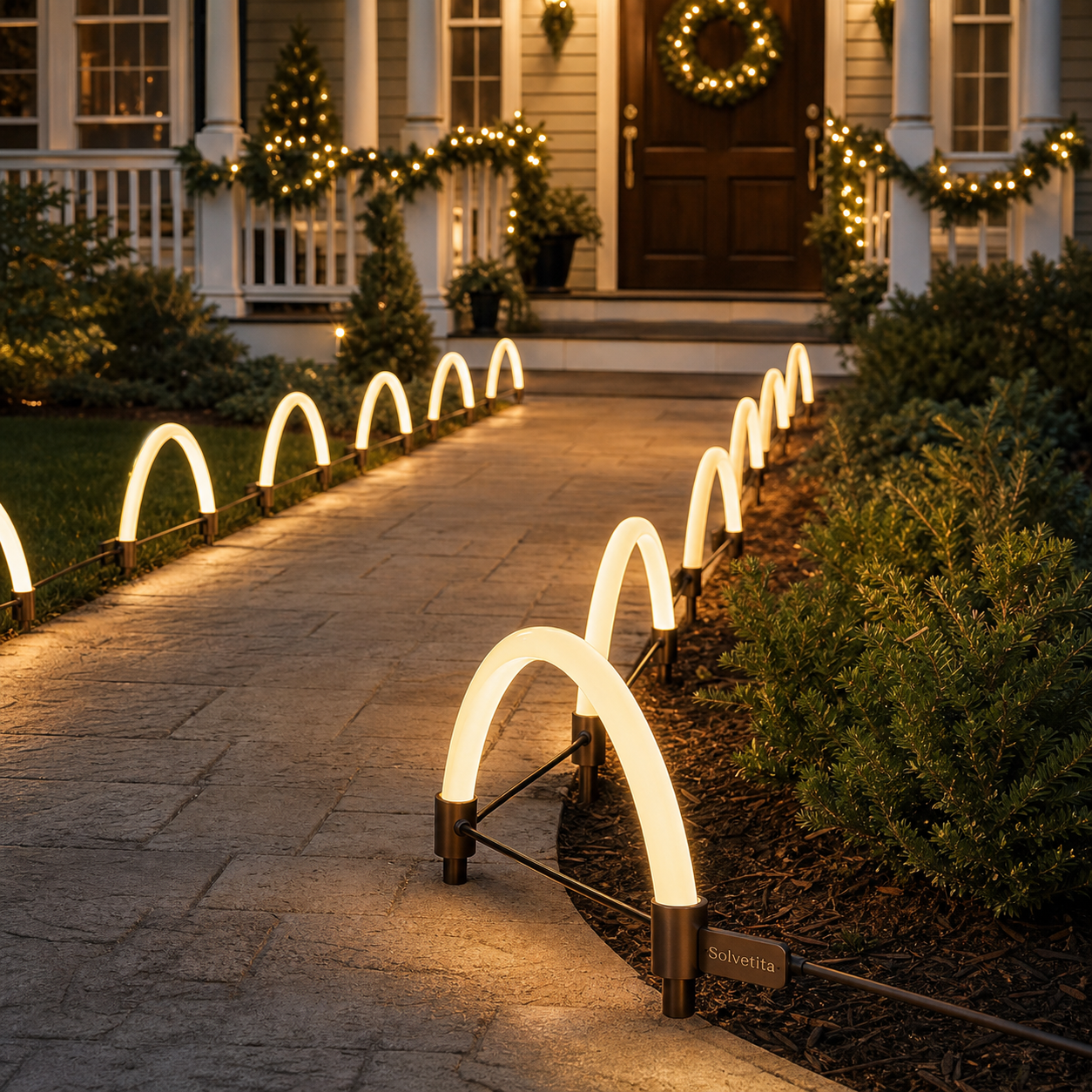 Solvetita Arc Border Holiday Yard Lights lifestyle usage image by Solvetita
