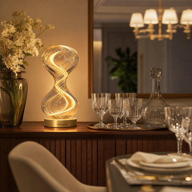 Eloriain Hourglass Glass Decor Lamp